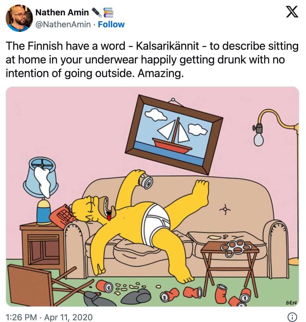 Kalsarikännit - 속옷 차림의 자유